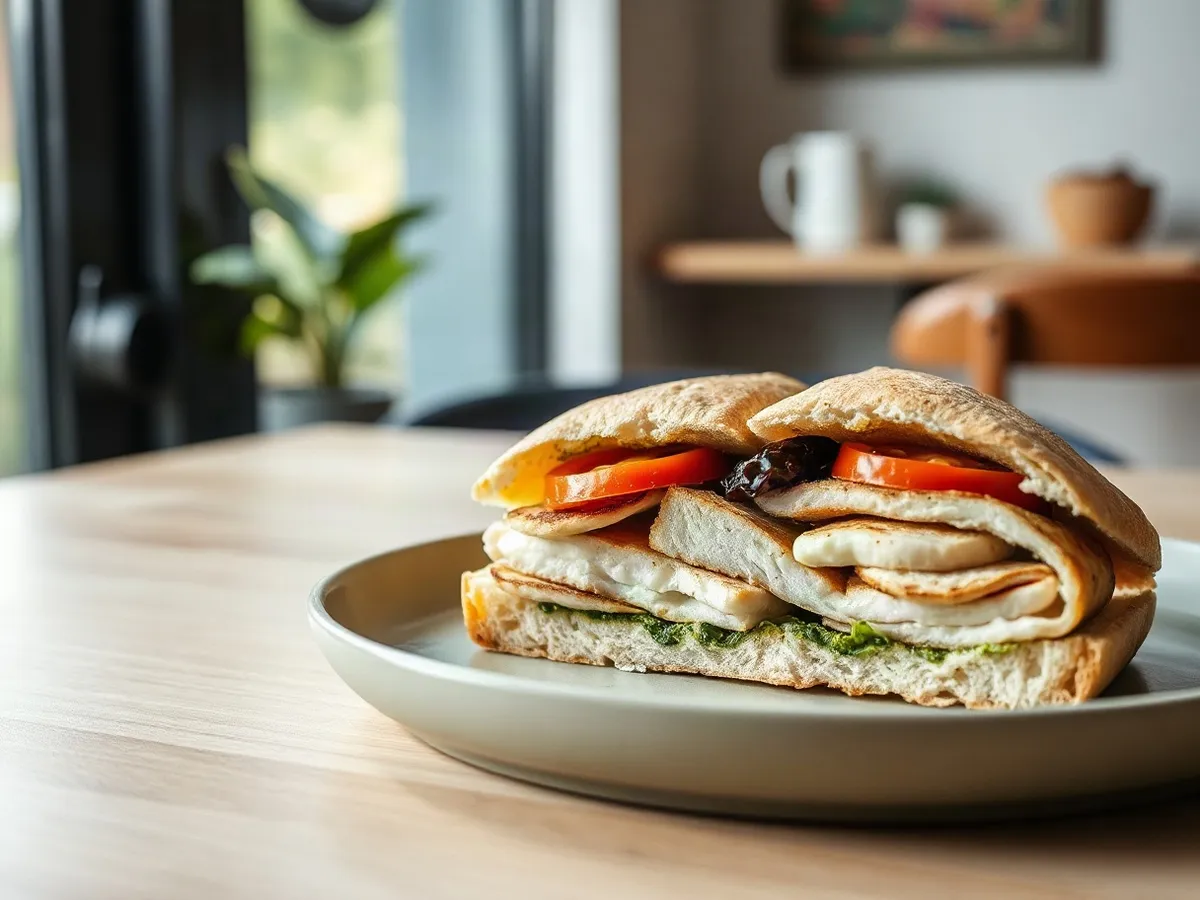 Chicken pesto sandwich